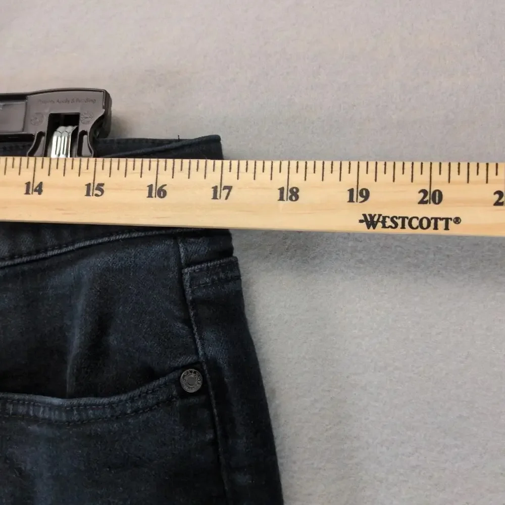 Talbots‎ Slim Ankle Jean Curvy Women's Plus 14 Black Stretch Denim 34x27